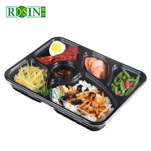 Disposable Plastic Takeaway Containers Customized With 4 Compartments