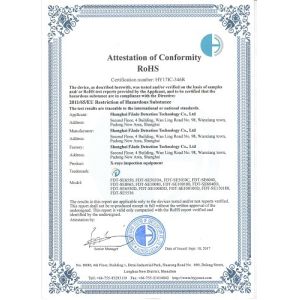 Shanghai FJade Detection Technology Co.,Ltd Certifications