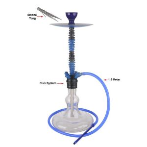 China 72cm High Transparent Aluminum Hookah With Ceramic Bowl on sale