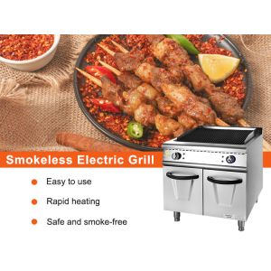Gas Grill With Cabinet Stainless Steel GL RH 1.2Kg/h LPG/NG Restaurant Cooking