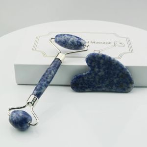 Blue Jade Stone Rollers for Anti Puffiness