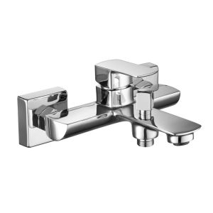 China Chrome Wall Mounted Bath Shower Mixer Adjustable Temperature T8031 on sale
