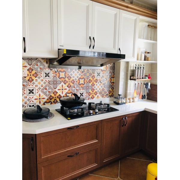 Vintage Corner Modular Lacquer Kitchen With Island Furniture Cabinet