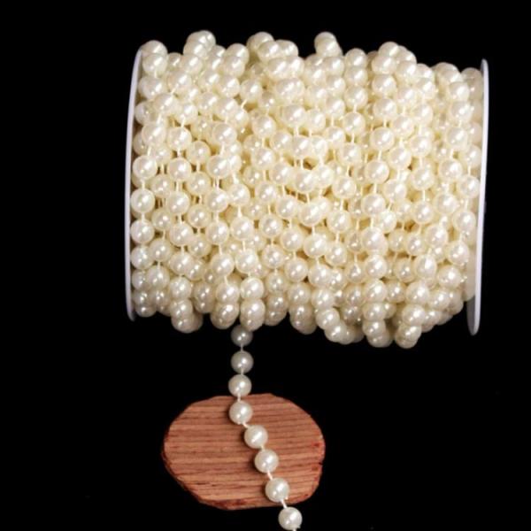 Buy High Quality DIY Handmade ABS Cream Color Plastic Pearls Link MOT Beads at wholesale prices