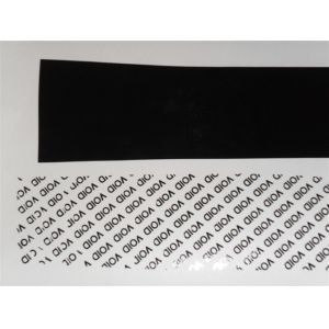 Black PET Printable Security Labels In Fully Transfer Strong Adhesive