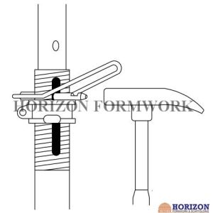Telescopic Length Scaffolding Steel Prop , Adjustable Steel Builders Prop 30KN