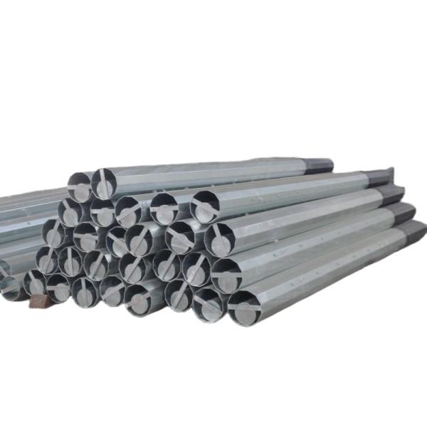 Buy 60FT Hot Dip Galvanized Dodecagonal Metal Utility Steel Pole at wholesale prices