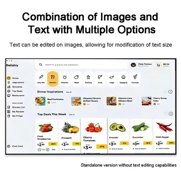 55 Inch Indoor Android Advertising Screen Digital Menu Board For Restaurant Fast Food