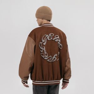 125Gsm-160Gsm Customized Suede Men Jackets Padded Windbreaker Jacket