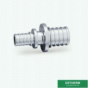 Slide Brass Equal Threaded Coupling Press Fittings Nickel Plated