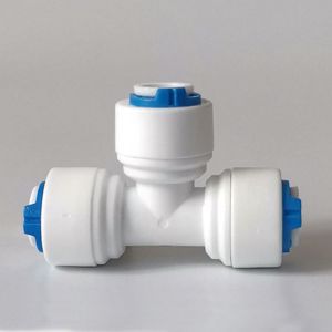 China POM Plastic 1/4 Type T Quick Connect Tee Joint Hose Tee Quick Connect Fittings on sale