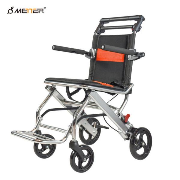 Buy Portable Linkage Brake Foldable Transport Wheelchair 100KG Load at wholesale prices