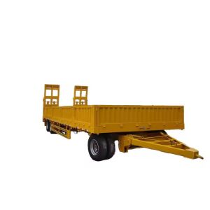 Hydraulic Ramp System Low Bed Draw Bar Full Trailer for Sale