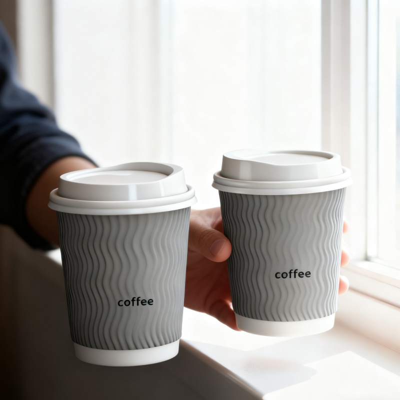 Biodegradable disposable double wall coffee paper cup eco-friendly customization
