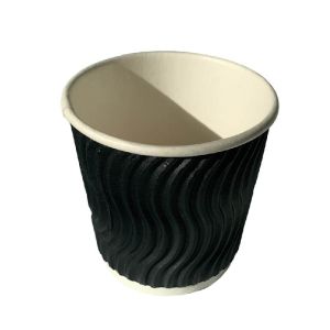 Quality Cute Printed 8 Oz Disposable Ripple Coffee Cups Lightweight Triple Wall for sale