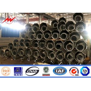 11.8m 5mm Thickness Steel Transmission Poles Hot Dip Galvanized