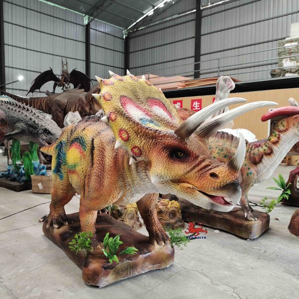 Buy Bespoken  Amusement Park Eyes Blinking Dinosaur Triceratops Model at wholesale prices