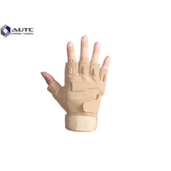 Buy Custom Military Tactical Gloves Half Finger Airsoft Cycling Polyester Material at wholesale prices