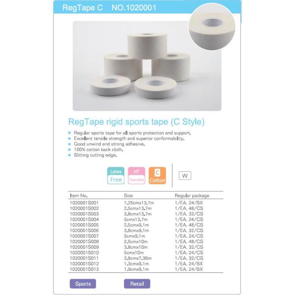 100% Cotton Athletic Medical Sports Tape for Leg Guard & Hand Guard