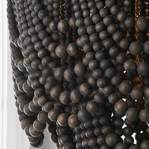 Wooden Bead Chandelier Creative American Bedroom Sample Room classical