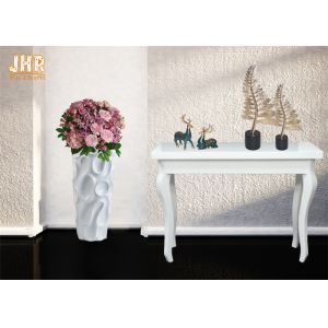 Creative Wavy Pattern Fiberglass Flower Pots / Floor Vases Lightweight