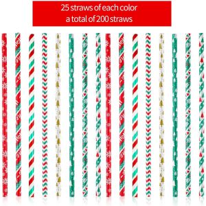 7.75" SGS Biodegradable Striped Straws