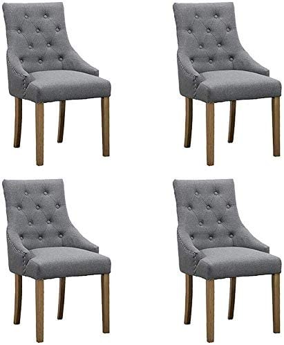 Buy Upholstered Dining Chairs With Arms , Button Tufted Accent Chair Fabric Modern at wholesale prices