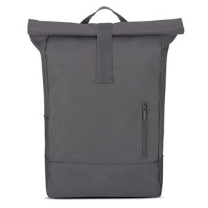 15.6 Inch Rucksack RollTop RPET Black Roll Top Backpack Waterproof Expandable