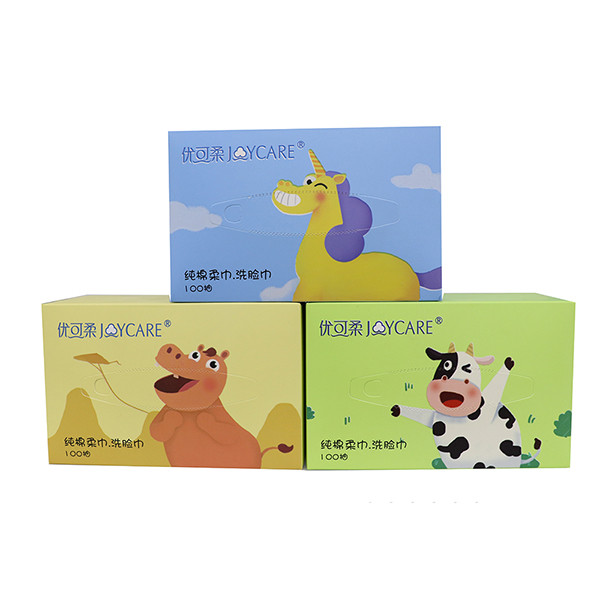 Buy Fashionable Custome Design Facial Cotton Tissue Wipes Logo Acceptable at wholesale prices
