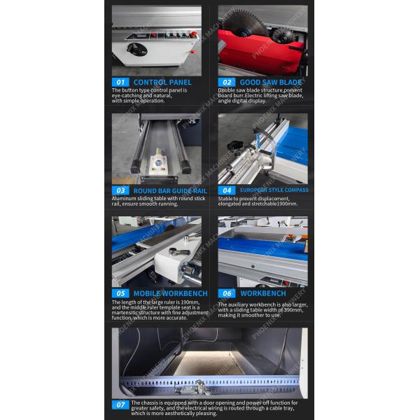 3200mm Sliding Table Saw for MJ6132 Multi Function Woodworking Panel Board Cutting Saw