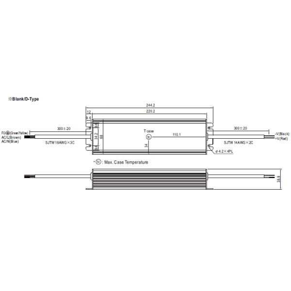 Waterproof Electrical Lighting Accessories , IP67 LED Driver 240W 36V Street Lighting