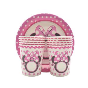 Mickey Mouse Disposable Party Supplies Paper Plates Cups Straws Dinnerware Sets