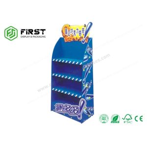 Foldable Corrugated Cardboard Floor Shelf Display For Custom Printing POP