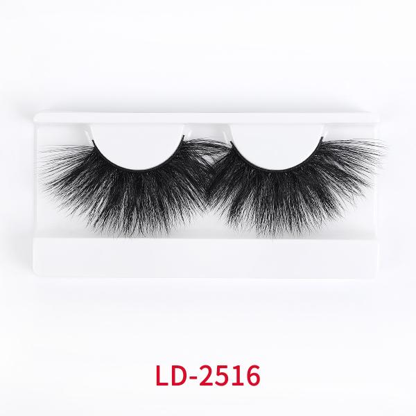 Buy Natural Black 3d 25mm Mink Lashes , Reusable 3d Strip Lashes at wholesale prices