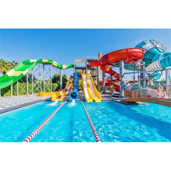 12mm Fiberglass Water Slide For Kids Outdoor Commercial Water Park Swimming Pool