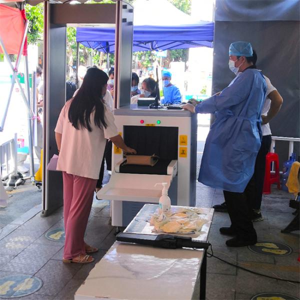 Oil Cooling X Ray Baggage Screening Machine Dual Energy 800x650mm Tunnel