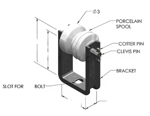 SPOOL INSULATOR DEADED CLEVIS 4