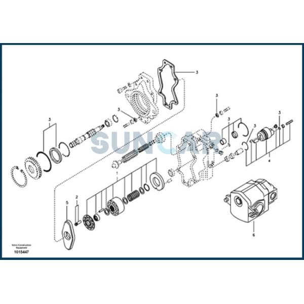 VOE 14520405 VOE14520405 Hydraulic Pump Sealing Kit For SUNCARSUNCARVOLVO EC55B EW55B