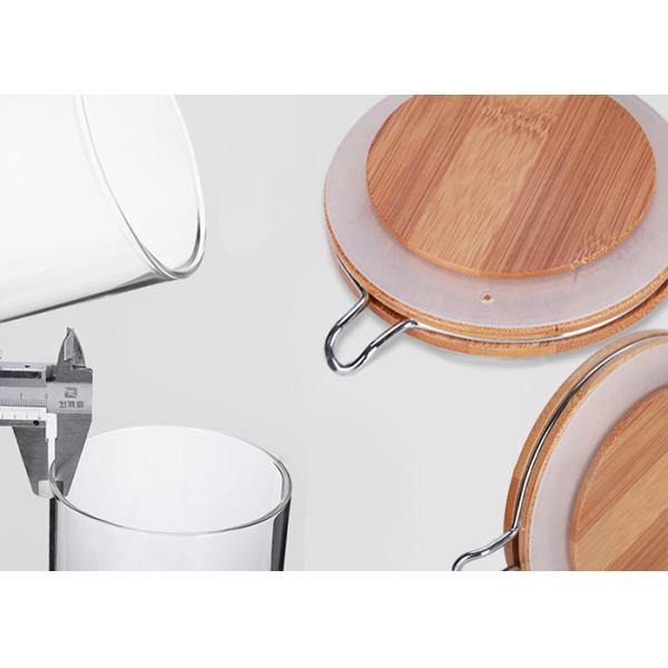 Stainless Steel Buckle Glass Storage Containers High Borosilicate Glass