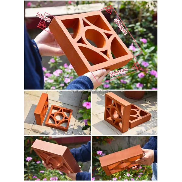 1100N Resistance To Compression Durable Fire Bricks For Breeze Cement Brick Fence Design