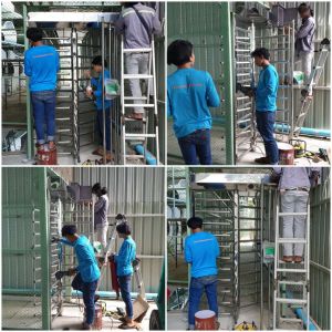304 Stainless Steel Biometric Automatic Security Gates Full Body Turnstile