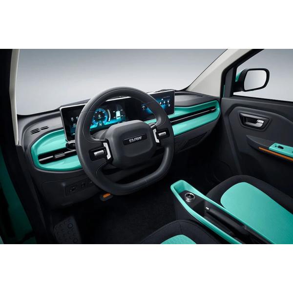 120km Pure Electric Beiqi Baw Yuanbao Pony 4 Seats Mini Ev for Adults Energy Vehicles Smart RHD Electric Car Wheelbase 2050