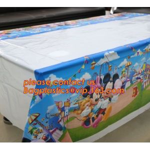 108cm *180cm Cartoon princess disposable tablecloth happy birthday party plastic