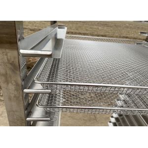 Custom Made 304 Stainless Steel Tray Rack Trolley Kitchen Cooling