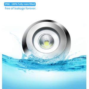 Stainless Steel RGB Recessed Pool Lights Submersible Underwater 10W