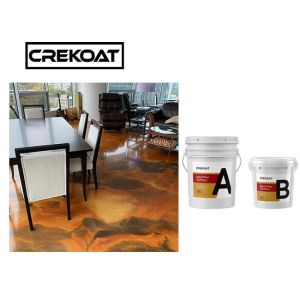 UV Resistant 3d Epoxy Resin Metallic Concrete Floor Non Toxic