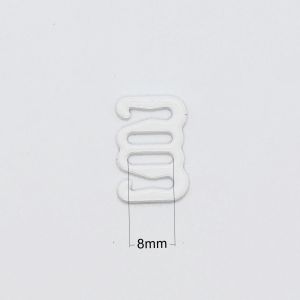8mm Lingerie Buckle Nylon Coated Bra Strap Clasp Hooks