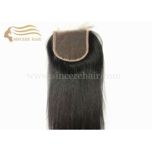 Hot Sell 18 Natural Black Straight Virgin Remy Human Hair Clouser Extensions For Sale