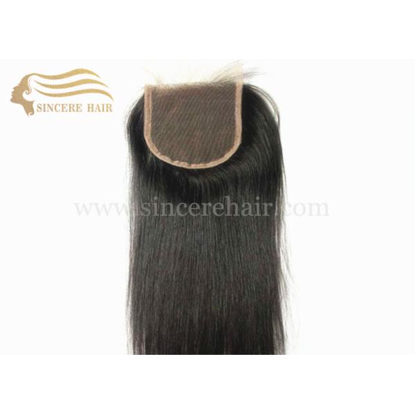 Buy Hot Sell 18" Natural Black Straight Virgin Remy Human Hair Clouser Extensions For Sale at wholesale prices