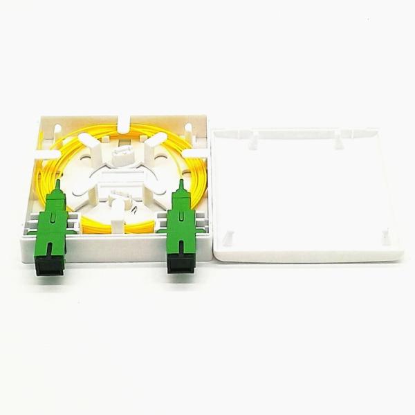 Buy Indoor 2 Pigtail Faceplate Mini FTTH Termination Box at wholesale prices